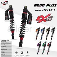ราคา The Rider โช๊ค หลังคู่ OKD มอเตอร์ไซค์ Xmax PCX 2018 (ขิ้นไป) โช๊คแก๊ส รุ่น REVO PLUS ปรับ Rebound ได้ สีดำ แดง35 ซม. (7220263473)