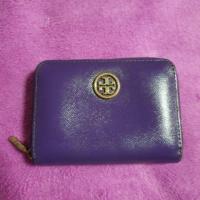 ราคา Tory Burch Robinson Zip Coin Case กระเป๋าใส่บัตร กระเป๋าใส่เหรียญ สีม่วง ของแท้ มือสอง (2667661608)