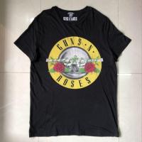 ราคา เสื้อยืด gun n roses มือสอง วินเทจ แขนสั้น สีดำ gun n roses (21692554475)