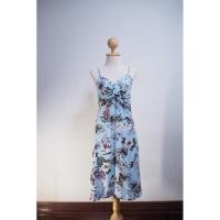 ราคา เดรสกระโปรงสายเดี่ยวลายดอก ไขว้อก Size S (12645937406)