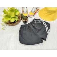 ราคา กางเกงขาสั้นผ้ามอสเครป#สีเทาเข้ม (15736808298)