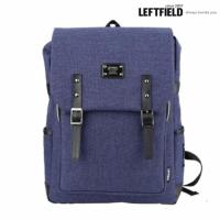 ราคา LEFTFIELD กระเป๋าเป้ สะพายหลัง สไตล์เกาหลี ผ้าลินิน Linen (สีน้ำเงินเข้ม/ DARK BLUE) (769730671)