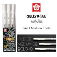 ราคา Sakura Gelly Roll Classic white pen ปากกาหมึกสีขาว ชุด 3 ด้าม ปากกาเขียนกระดาษดำ (9513800964)
