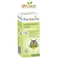 ราคา (exp:12/23)Pentavite Multivitamin + Iron Kids Liquid 200ml วิตามินเด็กรวม เสริมธาตุเหล็ก สูตรเข้มข้น (4065018139)