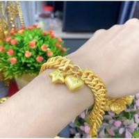 ราคา สร้อยข้อมือเลทก้างปลาจี้กลางหัวใจดาว 3 บาท (23478769376)