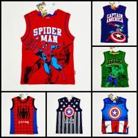 ราคา เสื้อยืดเด็ก แขนกุด มาร์เวล Marvel กัปตันอเมริกา สไปเดอร์แมน ฮัคล์ (ลิขสิทธิ์แท้) (3378983559)