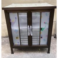 ราคา ตู้กับข้าวจิ๋วด้านบนปูกระเบื้องสีชา#16 กระจกและชั้นด้านในสูงกว่าร้านอื่น (2915308748)