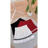 ราคา กระโปรงเทนนิสมีกางเกวซับในขอบแต่งริบบิ้น (23135705333)