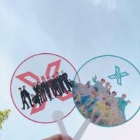 ราคา พัดทรงกลม พัดใสพิมพ์ลาย KPOP X1 ซึงยอน ซึงอู อูซอก (4140485481)