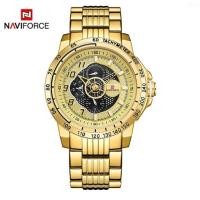 ราคา นาฬิกา naviforce watch แท้ รุ่น NF9180 สายสแตนเลส สีทอง นาฬิกาแฟชั่นสุดหรู สินค้าพร้อมส่งกดสั่งซื้อได้เลย (7812186921)