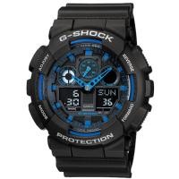 ราคา Casio G-Shock นาฬิกาข้อมือผู้ชาย สายเรซิ่น รุ่น GA-100,GA-100-1A2,GA-100-1A2DR - สีดำ (283186794)