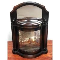 ราคา นาฬิกากรอบไม้ตั้งโต๊ะและแขวนผนัง มีกระจกและที่แขวนกุญแจ มือสองญี่ปุ่น (19414349963)