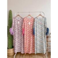 ราคา งานป้ายviv เดรสคอกลม ผ้าพิมพ์ลาย พรีเมี่ยม มีน้ำหนัก ไม่บาง เดรสผ่าสองข้างเดินง่ายมีกระเป๋าซ่อน (11725557978)