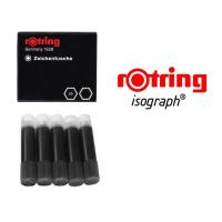 ราคา Ink Tube หมึกหลอด หมึกหลอดเขียนแบบ Rotring Isograph สีดำ germany1928 (5หลอด/กล่อง) (3867600156)