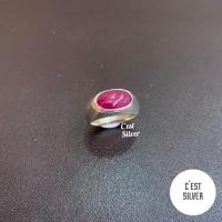 ราคา พร้อมส่ง‼️แหวนเงินแท้ พลอยแท้ ทับทิมหลังเบี้ย แหวนเงินชาย แหวนทับทิมแท้ (8466569381)