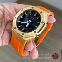 ราคา G-Shock Orange-Gold AP Rubber Gen2 แต่งจาก รุ่น GA-2100-1A ของแท้ รับประกัน 1 ปี (8574303349)