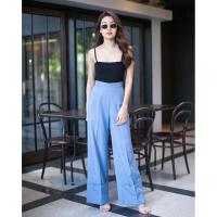 ราคา ป้ายbasic studio BS02 กางเกงขาบาน ดับเบิ้ลปลายขา (1541621882)