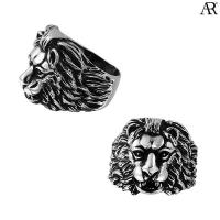 ราคา ANGELINO RUFOLO Ring ดีไซน์ Lion Head แหวนผู้ชาย Stainless Steel 316L(สแตนเลสสตีล)คุณภาพเยี่ยม สีเงิน (5644170314)
