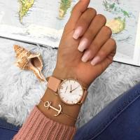 ราคา [สินค้าแท้จากเยอรมนี]Paul Hewitt | Watch Miss Ocean | Pearl / Nude Leather Strap (10027576090)