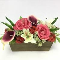 ราคา OrientalFineArt ดอกไม้ปลอมแต่งบ้าน กระถางดอกไม้ประดิษฐ์ สีสันสดใส สำหรับประดับตกแต่ง (3148520216)