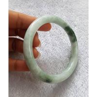 ราคา กำไลหยกพม่าเจไดต์ สีเขียวอมขาว เนื้อเทียน (4045501185)