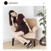 ราคา เดรสสีไวน์แดง lavita brand (9829633772)