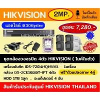 ราคา ชุดกล้องวงจรปิดHIKVISION 2MP. ไมค์ในตัว (23630618278)