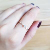 ราคา Minimalist925 แหวนคลื่นประดับพลอย CZ เงินแท้ (5072989870)