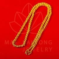 ราคา สร้อยคอทองหุ้ม ลายห่วงคู่ ปลายเชื่อมหัวจรวด ขนาด 3 บาท ยาว 24 นิ้ว งานชุบเศษทอง ไม่ลอก ไม่ดำ โดยช่างฝีมือเยาวราช (13575147580)