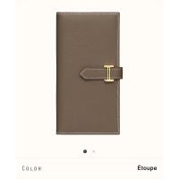 ราคา กระเป๋าสตางค์ used hermes Bearn wallet สี Etoupe (8017858126)
