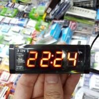 ราคา นาฬิกา LED ติดรถ ใช้ไฟ 12V  เสียบที่จุดบุหรี่ ไฟสีแดง (2483727066)