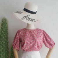 ราคา เสื้อลายดอกเล็กๆ แขนตุ๊กตา สีชมพูน่ารัก (5240265451)