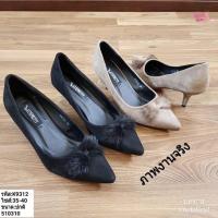 ราคา ส้นสูงหนังสักหราดแต่งขนเฟอร์ (948010844)