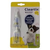 ราคา Cleartix spot on ผลิตภัณฑ์หยดหลัง ป้องกันและกำจัดเห็บหมัด สำหรับสุนัขน้ำหนักไม่เกิน 10 กก. 1 แพค (2 หลอด) EXP 5/24 (18393823154)