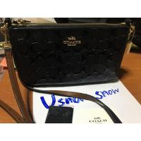 ราคา coach pouchหนังแก้วลายcดำ (3347494430)