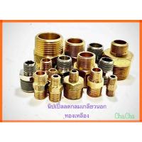 ราคา นิปเปิ้ลทองเหลือง เกลียวนอก-นอก ข้อต่อนิปเปิ้ลลดทองเหลือง (21446756287)