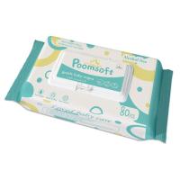 ราคา POOMSOFT ทิชชู่เปียก 80แผ่น/ซอง Baby wipes กระดาษทิชชู่เปียก Poomsoft ถูกที่สุด ทิชชู่เปียก (18675600834)