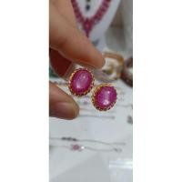 ราคา ต่างหูทองเหลืองทับทิมแท้ (7279633841)