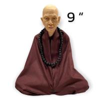 ราคา (หน้าตัก 9นิ้ว สูง25ซม.)ครูบาศรีวิชัย นักบุญแห่งล้านนา วัดบ้านปาง งานไฟเบอร์หุ่นขี้ผึ้ง ห่มจีวรเสมือนจริง ท่านเป็นพระโพธ (17609512301)