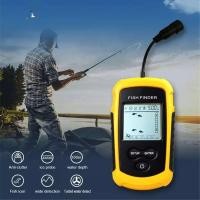 ราคา 100M Depth Portable Fish Finder LCD Sonar Sensor Alarm Transducer Fishfinder เครื่ืองหาปลาโซนาร์ (9078466607)