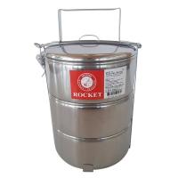ราคา Rocket ปิ่นโตสเตนเลสสตีล3ชั้นตราจรวดขนาด12ซม (1826356448)