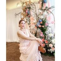 ราคา มือสอง แม็กซี่เดรส สีชมพูนู้ด Lyn around Size xs (11899816028)
