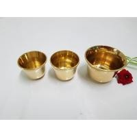 ราคา Brass byfa ถ้วยชาทองเหลืองทรงกระบอก สามขนาด จอกชาทองเหลือง (7774353376)