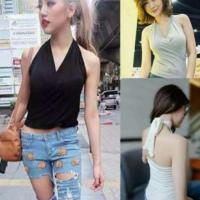 ราคา เสื้อเรย่อนผูกคอ โชว์​หลัง (2807450654)