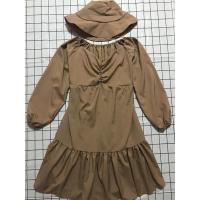 ราคา เดรส+หมวก สีน้ำตาล เอิร์ธโทน (7592803541)