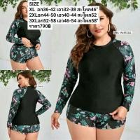 ราคา ชุดว่ายน้ำสำหรับสาวอวบอ้วน ชุดว่ายน้้ำ ทูพีช เสื้อแขนยาว+กางเกงขาสั้น (17577961631)