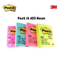 ราคา 3M Post-it Notes โพสต์-อิท โน้ต 653 โทนสีนีออน ขนาด 1.5"×2'' (18548827892)