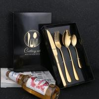ราคา Cutlery Set ชุดช้อนส้อม4ชิ้น ช้อนเกาหลี ช้อนส้อม ช้อนส้อมเกาหลี ชุดช้อนส้อมสแตนเลส304 ชุดช้อนส้อมมีด (15434894887)