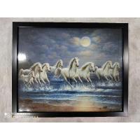 ราคา ✨ภาพพร้อมกรอบกระจก✨ ภาพมงคล ม้าสีหมอก ม้า8ตัว ม้าสีขาว พรัอมกรอบแขวนผนัง ขนาดภาพ15×20นิ้ว ขนาดรวมกรอบ17×22นิ้ว (13718268881)