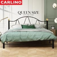 ราคา MR. CARLINO: เตียง เตียง5ฟุต หัวเตียงทรงโค้ง ทนทาน แข็งแรง คุณภาพดี DOMINIQUE Queen Size Metal Bed Frame (1349247203)